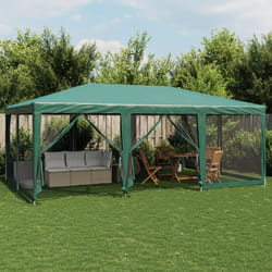vidaXL Tenda per Feste con 10 Pareti Laterali in Rete Verde 6x4 m HDPE