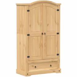 Questo classico armadio in legno offre un ampio spazio per riporre i vostri abiti, scarpe e accessori in modo ordinato. Legno ...