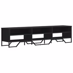 vidaXL Mobile Porta TV Nero 180x34x41 cm in Legno Multistrato - Vista aggiuntiva 2