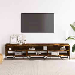 vidaXL Mobile Porta TV Rovere Fumo 180x34x41 cm in Legno Multistrato - Vista aggiuntiva 3