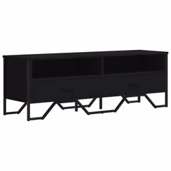 vidaXL Mobile Porta TV Nero 122x34x41 cm in Legno Multistrato - Vista aggiuntiva 2