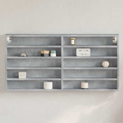 Vidaxl - Armadietto Vetrina Grigio Cemento 100x8,5x50 cm Multistrato