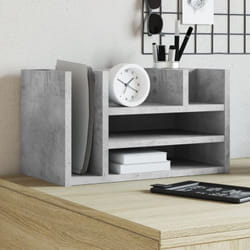 Organizer Scrivania Grigio Cemento 44,5x24x25 Legno Multistrato - Vidaxl