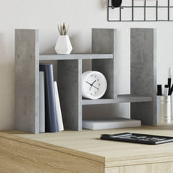 vidaXL Organizer Scrivania Grigio Cemento 34,5x15,5x35,5cm Multistrato