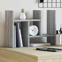 Organizer Scrivania Grigio Sonoma 34,5x15,5x35,5 cm Multistrato Vidaxl 252031