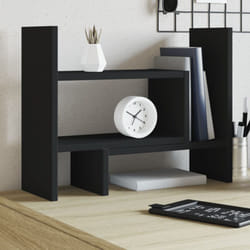 Organizer da Scrivania Nero 38,5x17x39 cm in Legno Multistrato Vidaxl 543437