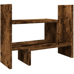 Organizer Scrivania Rovere Fumo 38,5x17x39cm Legno Multistrato Vidaxl