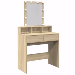 vidaXL Toeletta con LED Rovere Sonoma 80x41x144,5 cm - Vista aggiuntiva 2