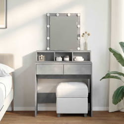 vidaXL Toeletta con LED Grigio Cemento 80x41x144,5 cm