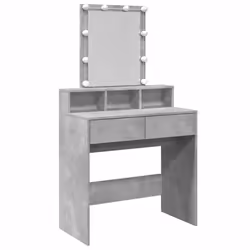 vidaXL Toeletta con LED Grigio Cemento 80x41x144,5 cm - Vista aggiuntiva 2