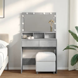Vidaxl - Toeletta con led Grigio Cemento 80x41x134,5 cm 260208