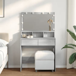 Vidaxl - Toeletta con led Grigio Sonoma 80x41x134,5 cm 111624