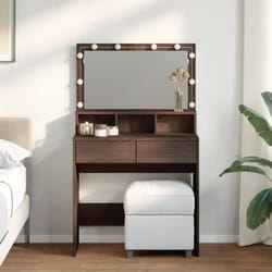 Vidaxl - Toeletta con led Rovere Marrone 80x41x134,5 cm 192286