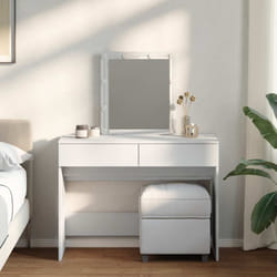 vidaXL Toeletta con LED Bianco 100x40x130 cm