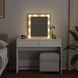 vidaXL Toeletta con LED Bianco 100x40x130 cm - Vista aggiuntiva 3
