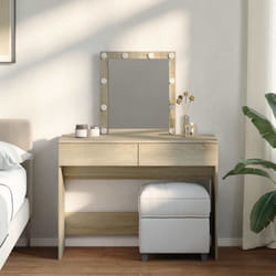 vidaXL Toeletta con LED Rovere Sonoma 100x40x130 cm