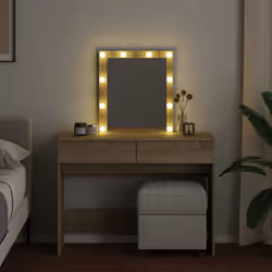 vidaXL Toeletta con LED Rovere Sonoma 100x40x130 cm - Vista aggiuntiva 3