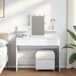 vidaXL Toeletta con LED Bianco 100x40x130 cm