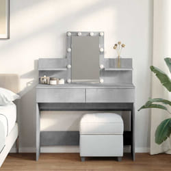 vidaXL Toeletta con LED Grigio Cemento 100x40x130 cm