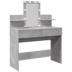 vidaXL Toeletta con LED Grigio Cemento 100x40x130 cm - Vista aggiuntiva 2