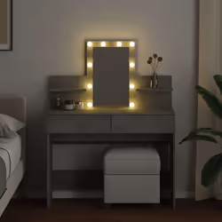vidaXL Toeletta con LED Grigio Cemento 100x40x130 cm - Vista aggiuntiva 3