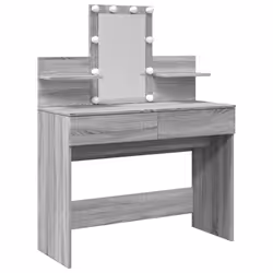 vidaXL Toeletta con LED Grigio Sonoma 100x40x130 cm - Vista aggiuntiva 2