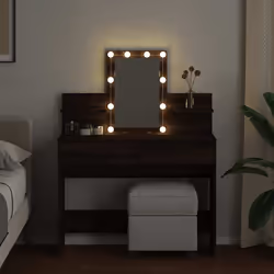vidaXL Toeletta con LED Rovere Marrone 100x40x130 cm - Vista aggiuntiva 3