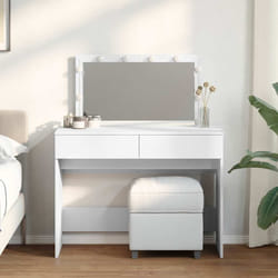 vidaXL Toeletta con LED Bianco 100x40x120 cm