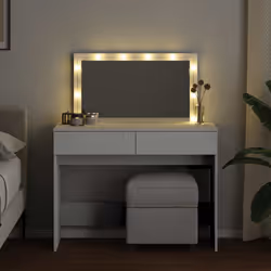 vidaXL Toeletta con LED Bianco 100x40x120 cm - Vista aggiuntiva 3