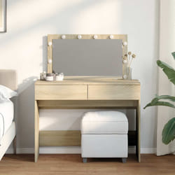 vidaXL Toeletta con LED Rovere Sonoma 100x40x120 cm