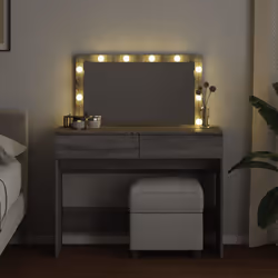 vidaXL Toeletta con LED Grigio Sonoma 100x40x120 cm - Vista aggiuntiva 3