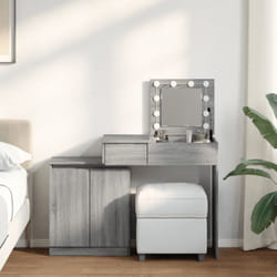 Vidaxl - Toeletta con led Grigio Sonoma 115x37x110,5 cm 482356