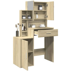 vidaXL Toeletta con Armadietto Rovere Sonoma 80x35x132 cm