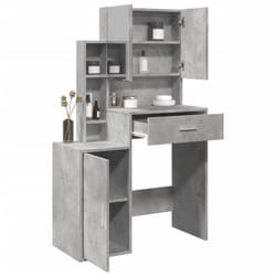 Vidaxl - Toeletta con Armadietto Grigio Cemento 80x35x132 cm 778039