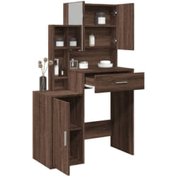 Vidaxl - Toeletta con Armadietto Rovere Marrone 80x35x132 cm 135630