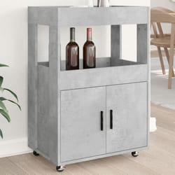 Carrello Bar Grigio Cemento 60x39,5x89 cm in Legno Multistrato Vidaxl 139128