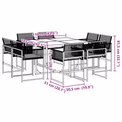 VidaXL 3295013 set mobili da esterno Crema, Bianco - Vista aggiuntiva 8