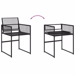 VidaXL 3295033 set mobili da esterno Nero - Vista aggiuntiva 8