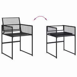 VidaXL 3295048 set mobili da esterno Nero - Vista aggiuntiva 4
