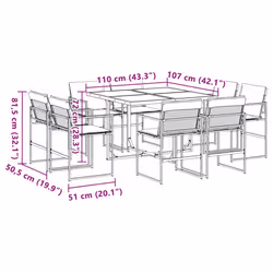 VidaXL 3295078 set mobili da esterno Grigio scuro - Vista aggiuntiva 8