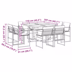 VidaXL 3295108 set mobili da esterno Antracite - Vista aggiuntiva 8
