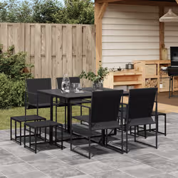VidaXL 3295128 set mobili da esterno Nero - Vista aggiuntiva 2