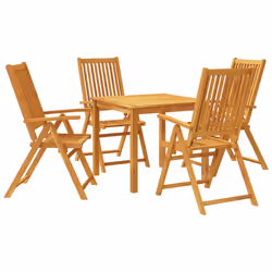 vidaXL Set da Pranzo per Giardino 5 pz in Legno Massello di Acacia - Vista aggiuntiva 2
