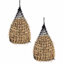 Questo set composto da due resistenti reti per il fieno è ideale per foraggiare i tuoi cavalli o i tuoi pony. Pratica e funzi ...