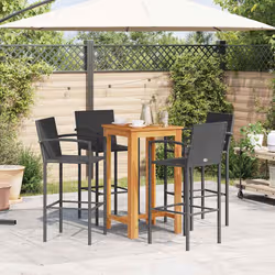 VidaXL 3295276 set mobili da esterno Nero - Vista aggiuntiva 3