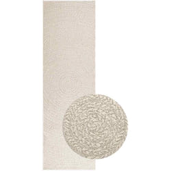 Vidaxl - Tappeto zizur Crema 80x250 cm Aspetto Iuta Interni ed Esterni 466119