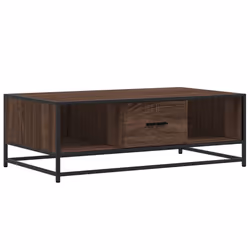 vidaXL Tavolino Rovere Marrone 100x57x35 cm Legno Multistrato Metallo - Vista aggiuntiva 2