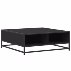 vidaXL Tavolino da Salotto Nero 80x80x30 cm in Truciolato e Metallo - Vista aggiuntiva 2