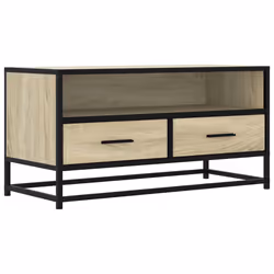 vidaXL Mobile TV Rovere Sonoma 80x34,5x40 cm Legno Multistrato Metallo - Vista aggiuntiva 2