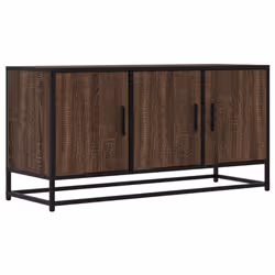 vidaXL Mobile TV Rovere Marrone 100x35x50 cm Legno Multistrato Metallo - Vista aggiuntiva 2